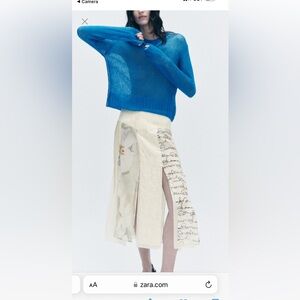 ZARA PATCHWORK MIDI SKIRT ZW COLLECTION